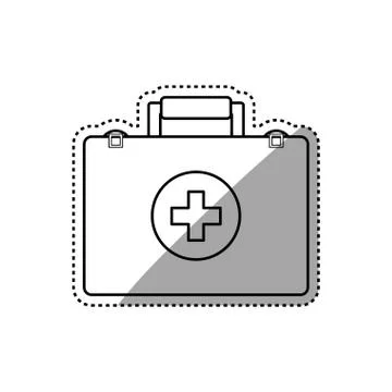 First aid suitcase Illustrazione stock