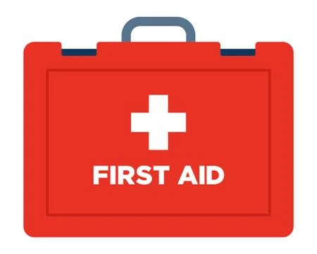 First aid suitcase vector icon flat isolated Illustrazione stock
