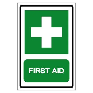 First Aid Symbol Sign, Vector Illustration, Isolated On White Background Labe Stock Illustration