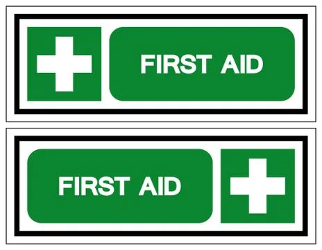 First Aid Symbol Sign, Vector Illustration, Isolated On White Background Labe Stock Illustration