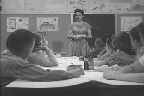 First aid is taught to students as part of a civil defense program in case of a Stock-Footage 92633397