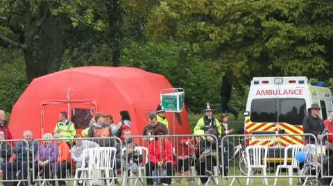 First aid tent Video stock 7763742