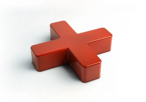First Aid Three Dimensional Sign isolated on clean white background Stock Illustration