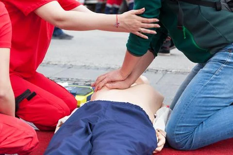 First aid training course Stock Photos