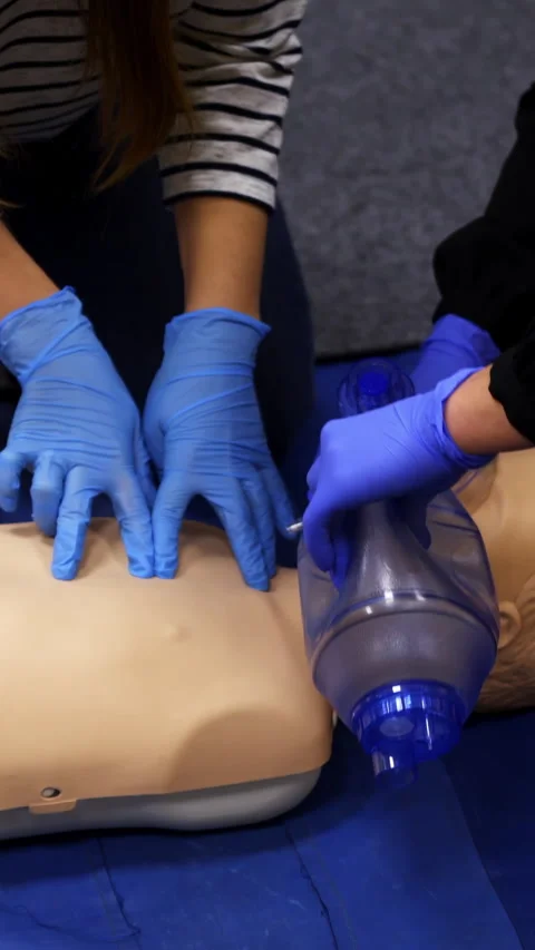 First aid training indoors.  Stock Footage 306284732