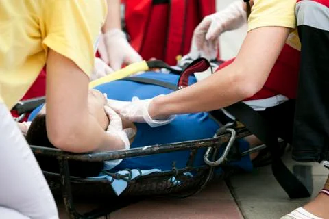 First aid training Stock Photos