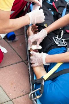 First aid training Stock Photos