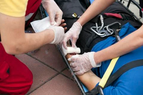 First aid training Stock Photos