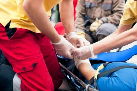 First aid training Foto stock