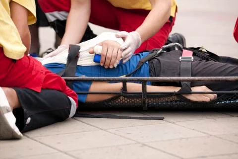 First aid training Stock Photos