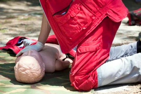 First aid training Stock Photos