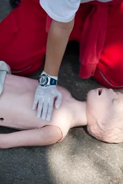 First aid training Stock Photos