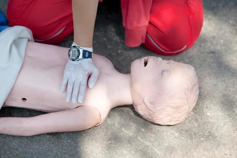 First aid training Stock Photos