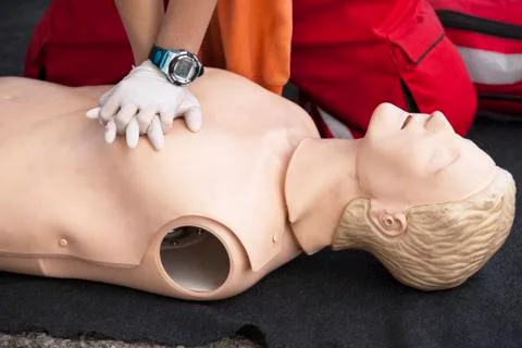 First aid training Stock Photos