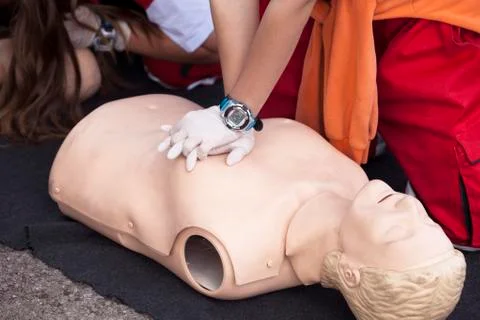 First aid training Stock Photos