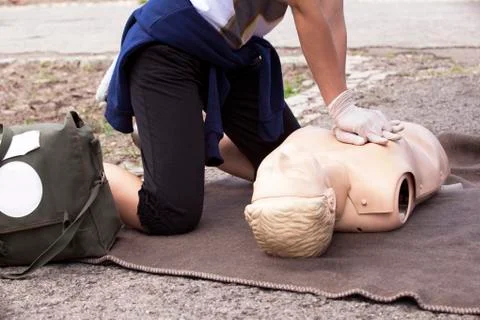 First aid training Stock Photos