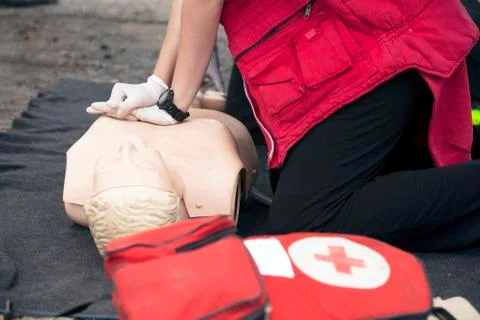 First aid training Stock Photos
