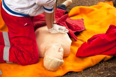 First aid training Stock Photos