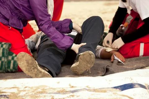 First aid training Stock Photos