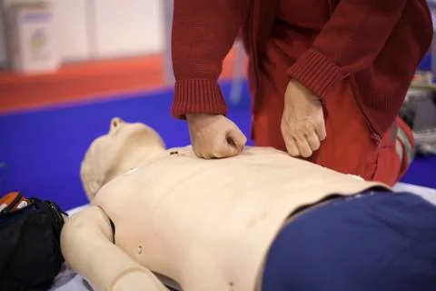 First aid training Stock Photos
