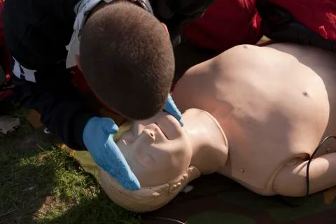 First aid training Stock Photos