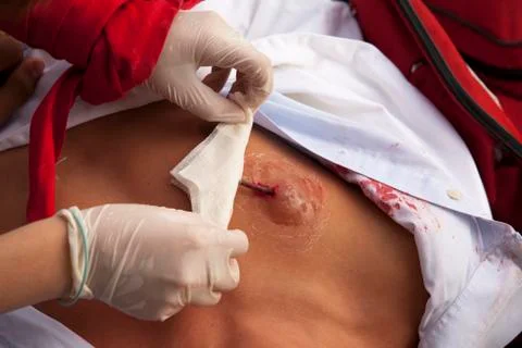First aid training Stock Photos