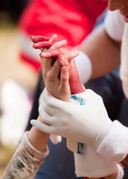 First aid training Stock Photos