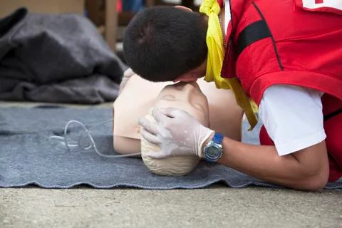 First aid training Stock Photos