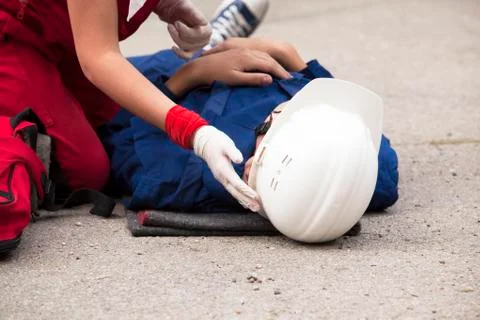 First aid training Stock Photos