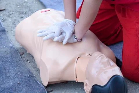 First aid training Stock Photos