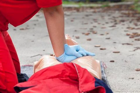 First aid training Stock Photos