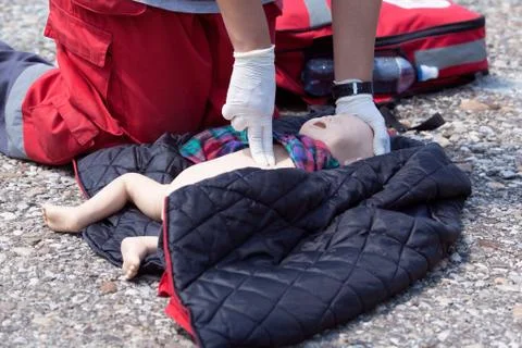 First aid training Stock Photos