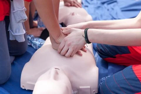 First aid training Stock Photos