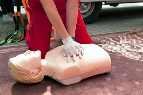 First aid training Stock Photos