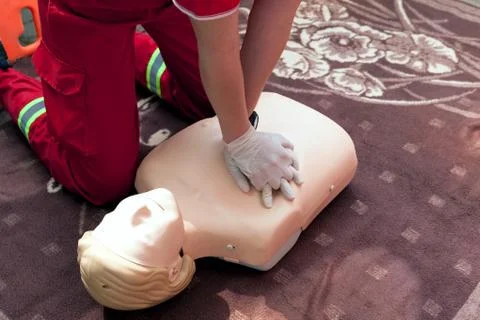 First aid training Stock Photos
