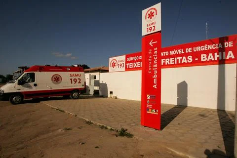 First Aider of the Samu 192 working Stock Photos