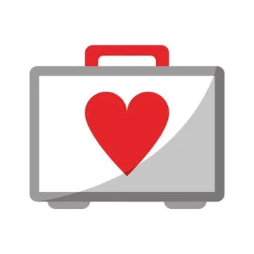 First aids suitcase symbol Illustrazione stock
