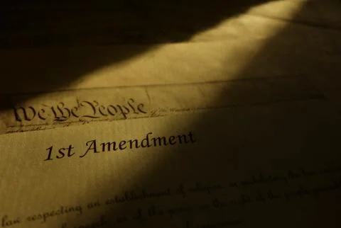 First Amendment of the  United States Constitution Stock Photos