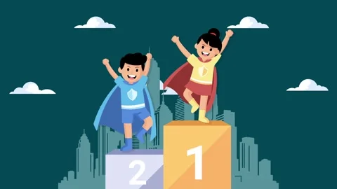 The first and second champion 库存影片 324448365