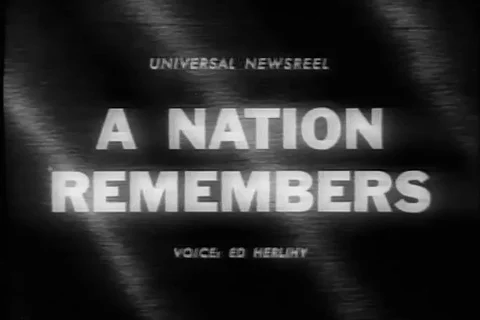 First anniversary of President John F. Kennedy JFK assassination  1964 - Part 1 Stock Footage