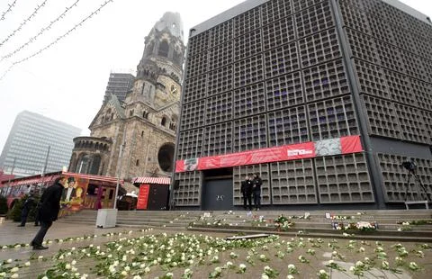 First anniversary of the terrorist attack on Berlin Christmas market, Germany -  Stock Photos