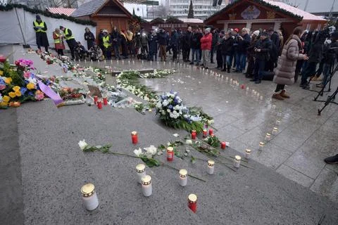 First anniversary of the terrorist attack on Berlin Christmas market, Germany -  Stock Photos