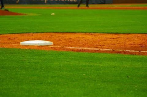 First base line on a baseball field Stock Photos