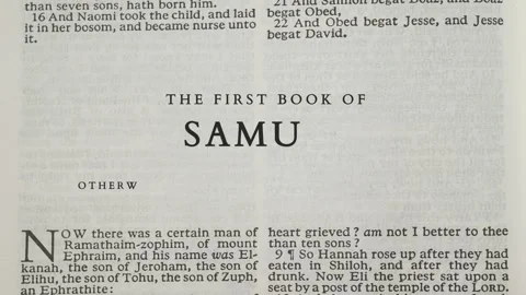 The First Book Of Samuel Stock Footage 247825797