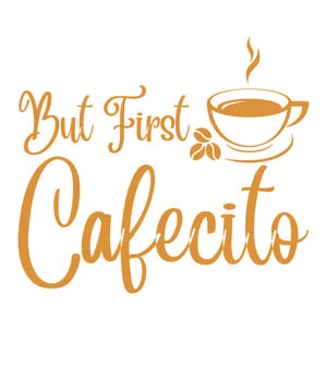 But First Cafecito Stock Illustration