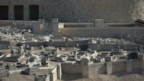 first century temple model jerusalem isr... | Stock Video | Pond5