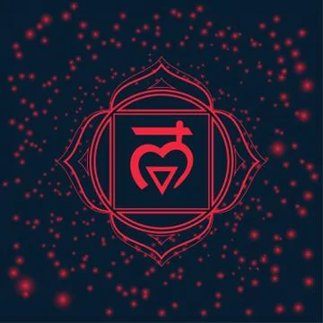 First chakra illustration vector of Muladhara. EPS 10 Stock Illustration