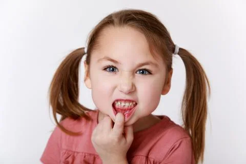 First change of milk teeth Stock Photos