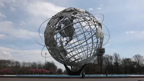 The first cherry blossoms of the season have painted Queens district in New York Stock Footage 331966895