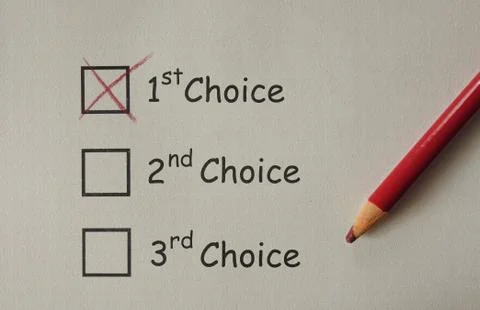 First Choice opinion form Stock Photos